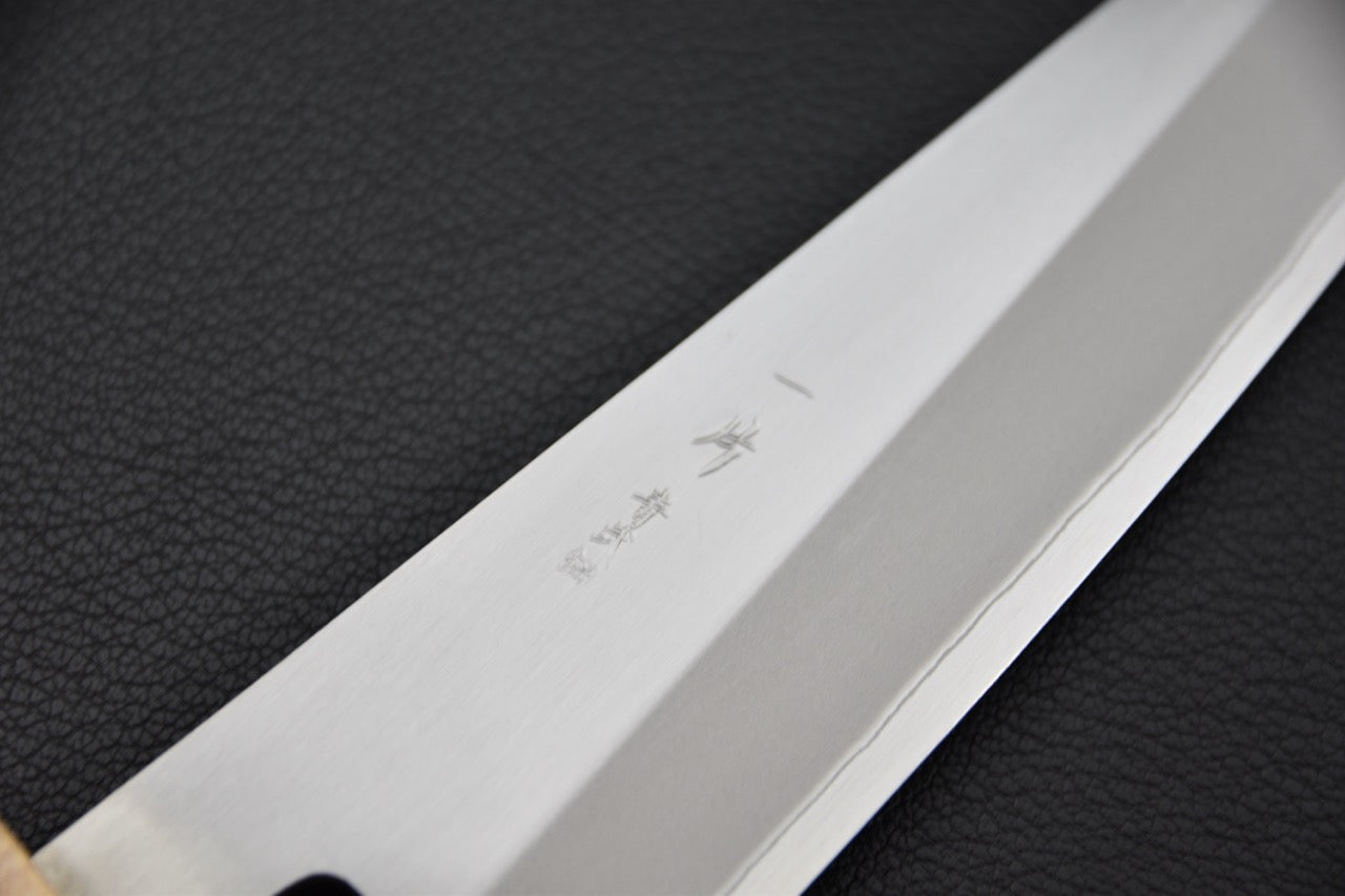 Hitohira TD honesuki 150 mm — finition migaki, surface polie de la lame
