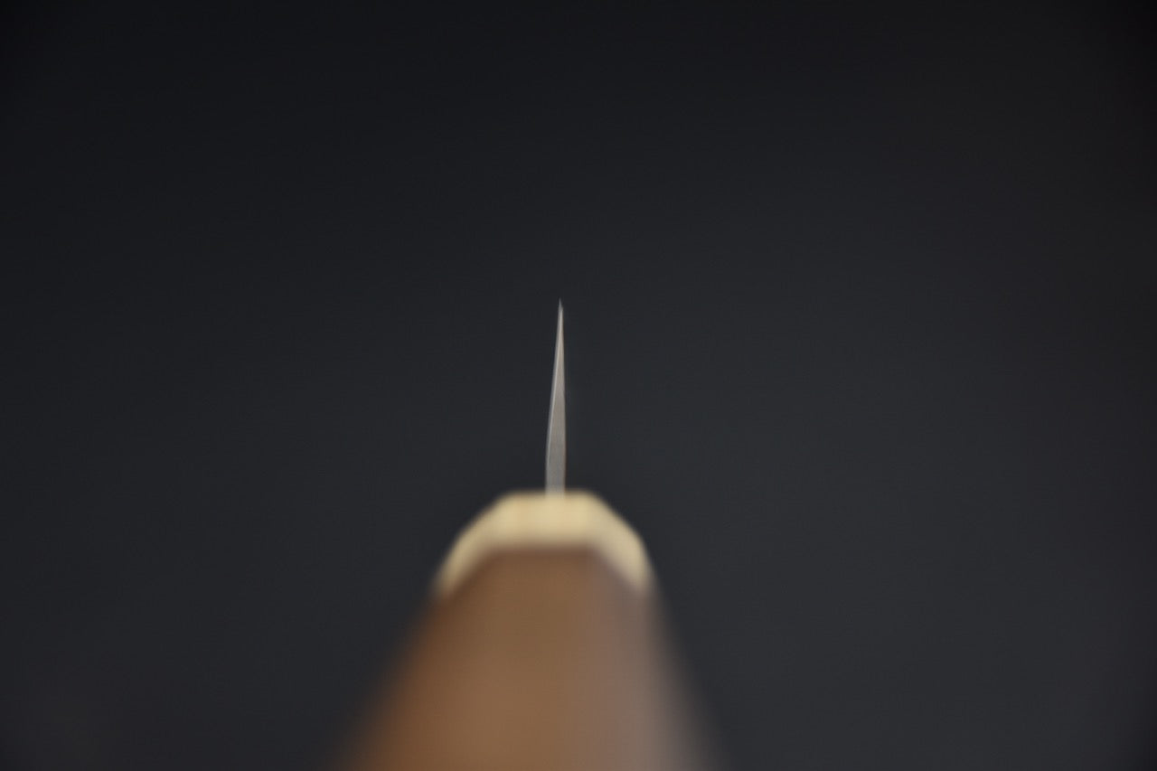 Hitohira TD sujihiki 240 mm — pointe fine vue de face