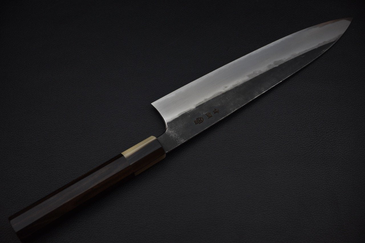 hitohira-togashi-aogami-2-kurouchi-gyuto-240mm-ébène_4.jpeg,Hitohira Togashi Aogami #2 Kurouchi Gyuto 240mm Ébène - vue 4
