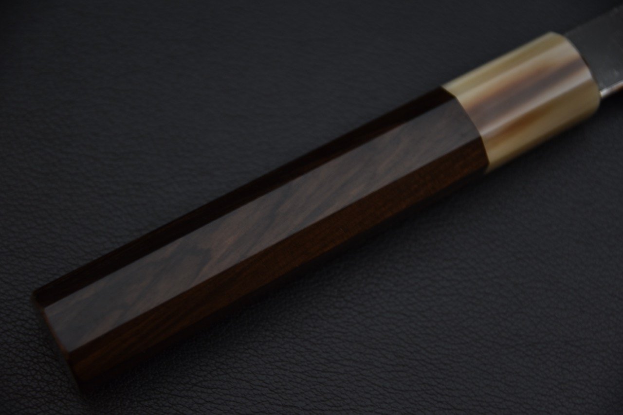 hitohira-togashi-aogami-2-kurouchi-gyuto-240mm-ébène_7.jpeg,Hitohira Togashi Aogami #2 Kurouchi Gyuto 240mm Ébène - vue 7
