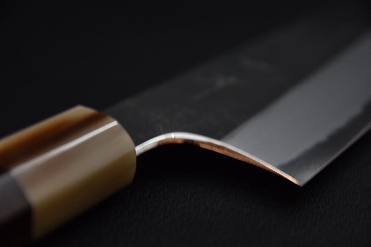 hitohira-togashi-aogami-2-kurouchi-gyuto-240mm-ébène_8.jpeg,Hitohira Togashi Aogami #2 Kurouchi Gyuto 240mm Ébène - vue 8
