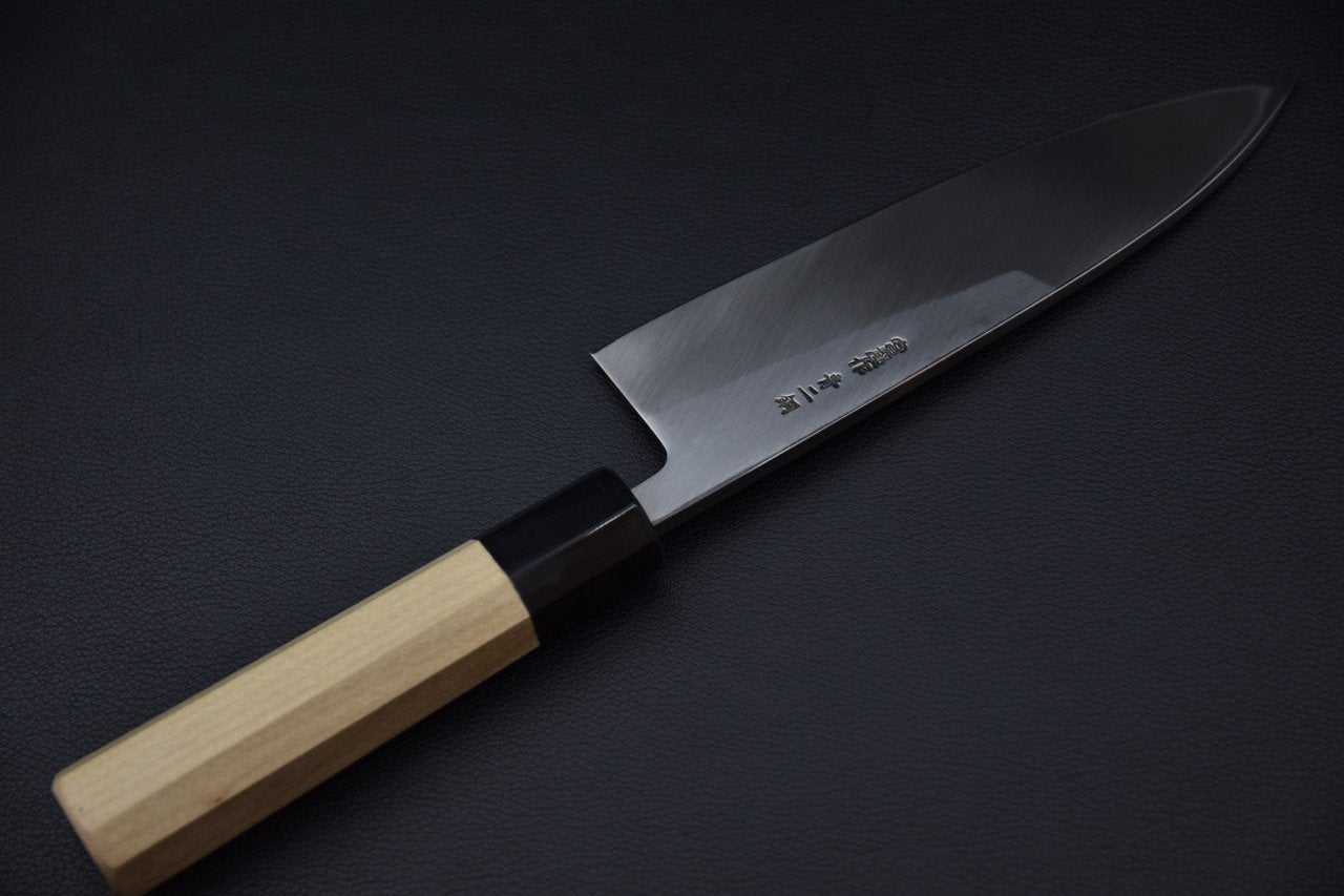Couteau Deba 180mm Hitohira avec lame en acier Aogami 2 et manche en bois de Ho