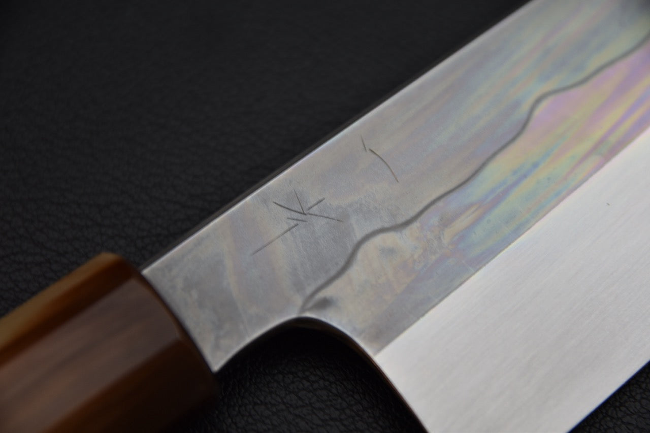Couteau japonais gyuto 240 mm, détail du tranchant