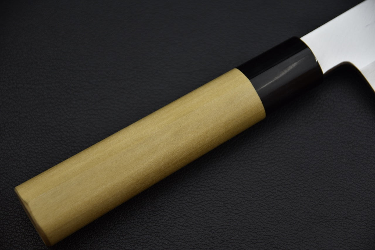 Hitohira Togashi kamagata usuba — manche en magnolia avec virole noire, couteau japonais traditionnel