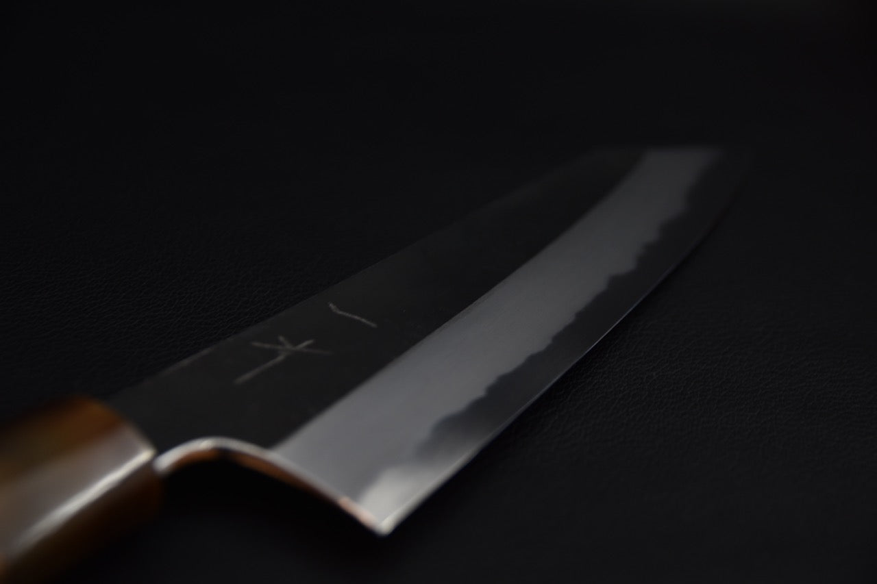 hitohira-togashi-shirogami-2-kurouchi-kiritsuke-gyuto-210mm-yakusugi_2.jpeg,Hitohira Togashi Shirogami #2 Kurouchi Kiritsuke Gyuto 210mm Yakusugi - vue 2

