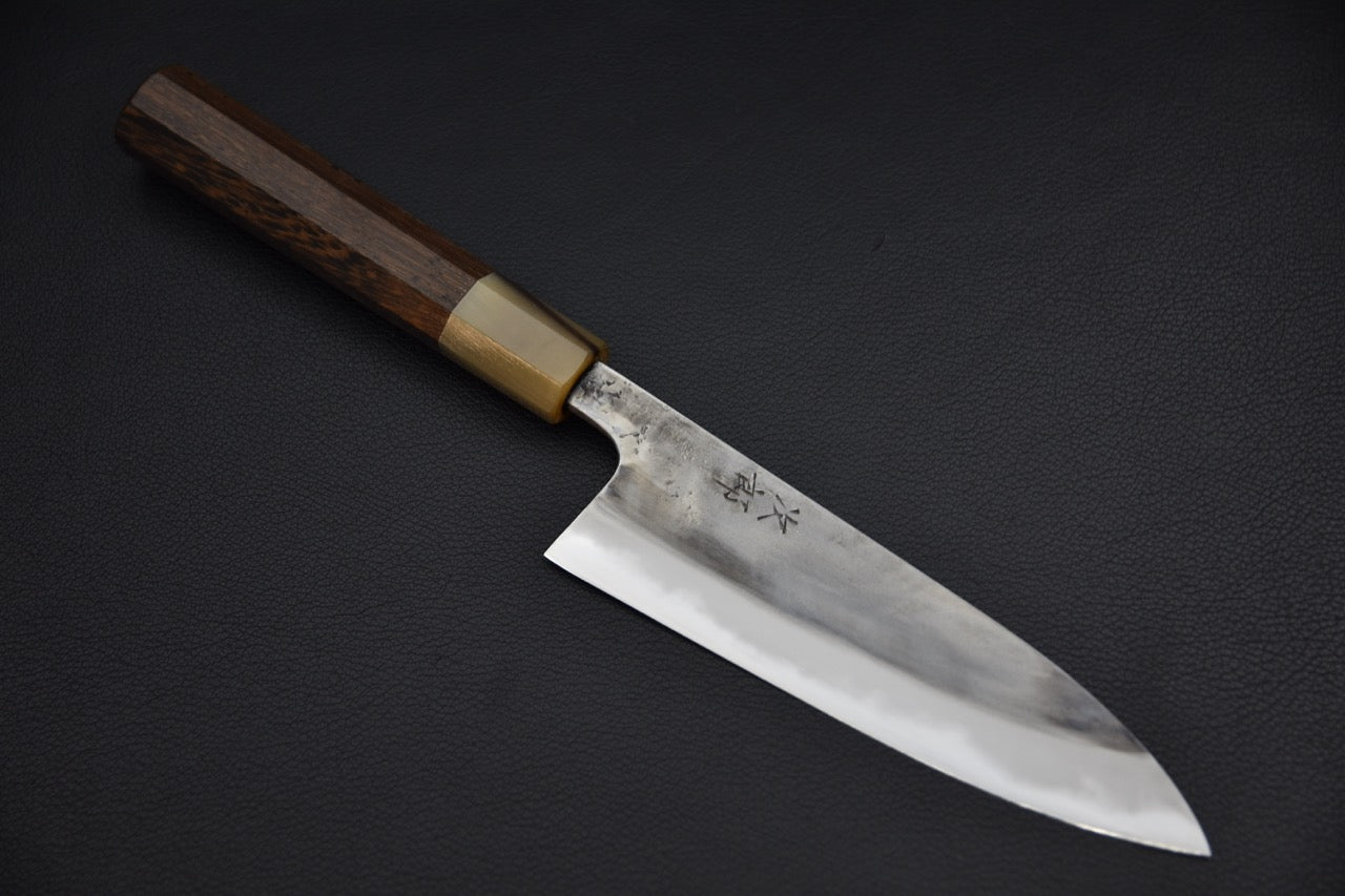 Jiro Nakagawa petty 150 mm — profil de lame, finition kasumi visible