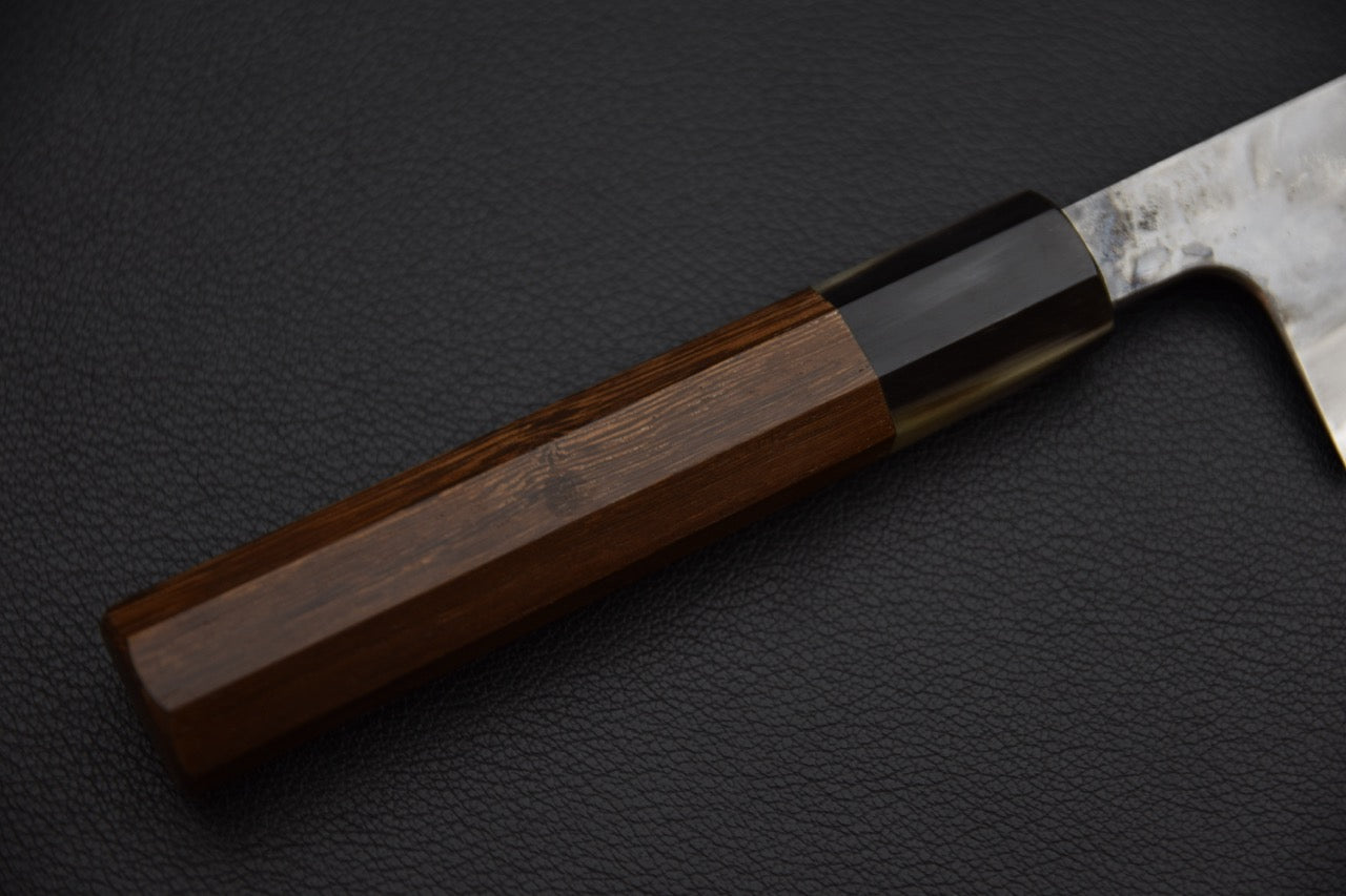 Jiro Nakagawa petty 180 mm couteau japonais — talon de lame et hauteur