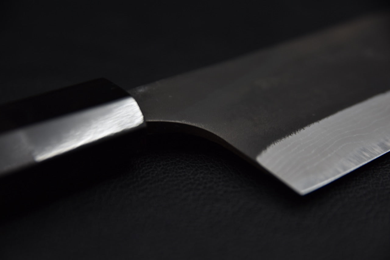 Nakiri couteau japonais en Aogami #2 — détail du talon de lame