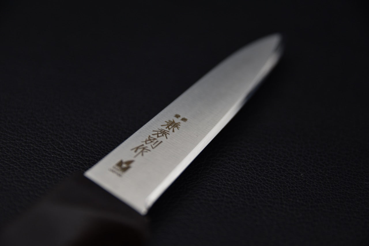 Couteau japonais Office Bessaku par Kanehide avec lame en acier et manche en élastomère