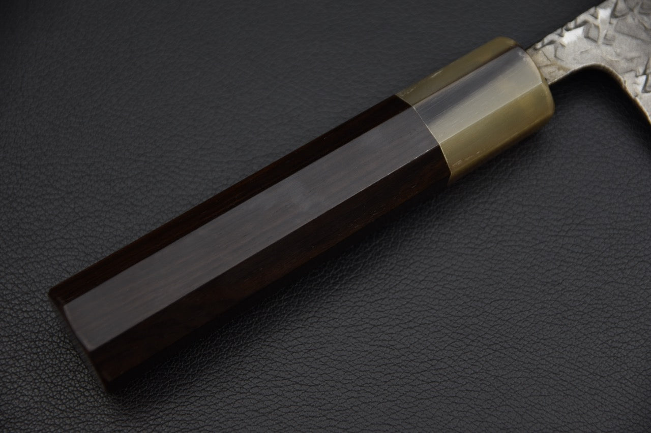 Couteau japonais bunka Aogami #2 — vue du dos de lame et de la hauteur