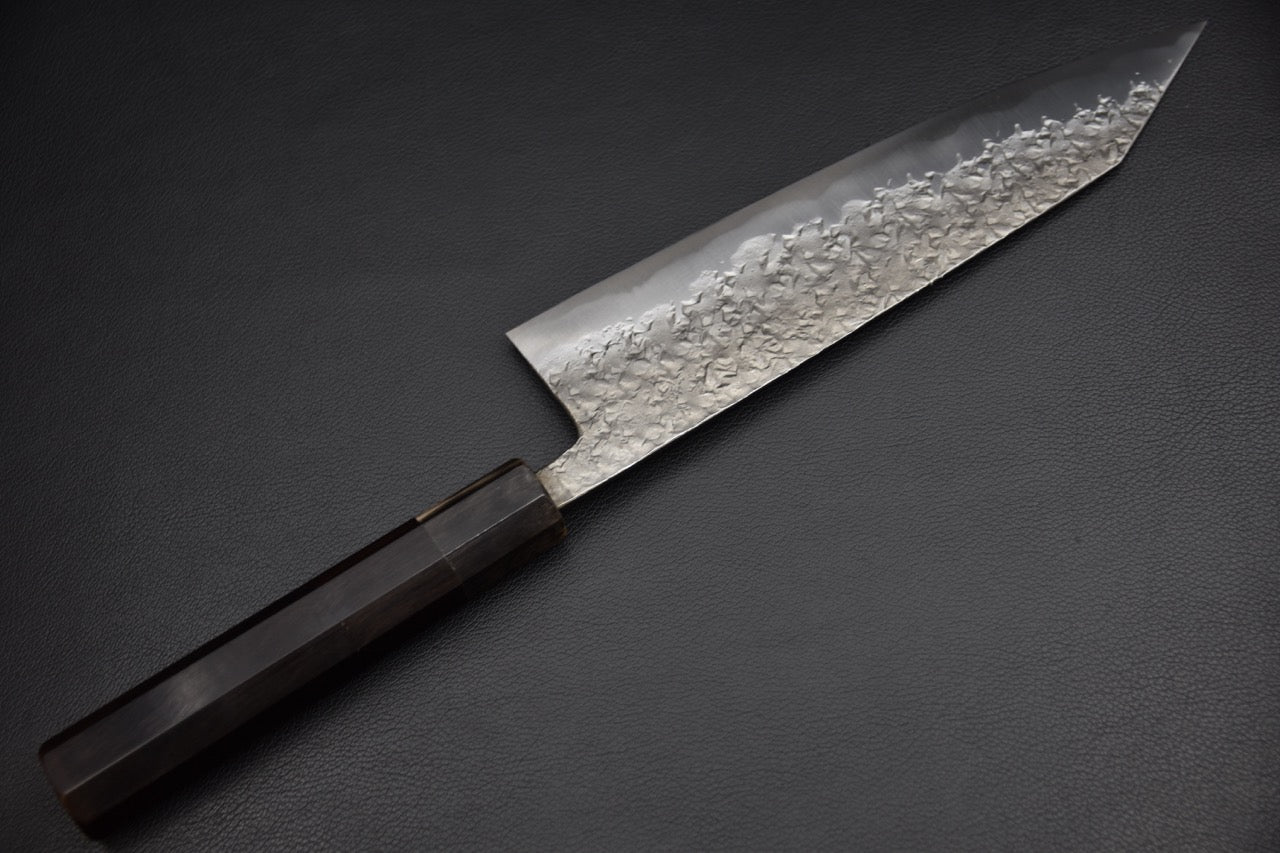 Tranchant de kiritsuke japonais Aogami #2 — vue rapprochée du fil
