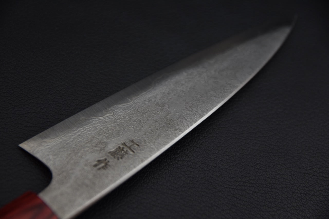 Manche en bois du couteau japonais petty 130 mm, vue latérale