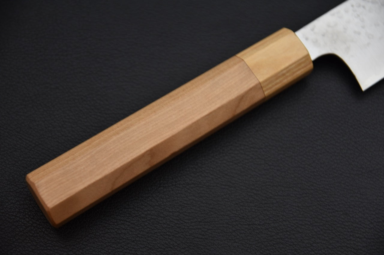 Sujihiki 270 mm SG2 — manche wa en cerisier octogonal, virole claire