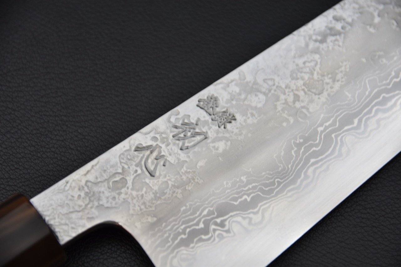 Couteau japonais Gyuto en acier japonais aogami #1 avec manche en ébène