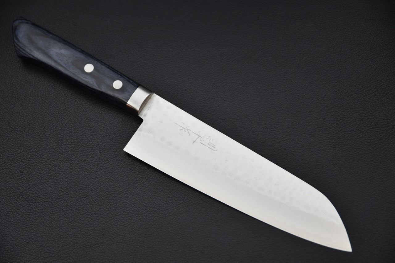 Santoku couteau japonais 170 mm VG10 — vue complète, côté droit