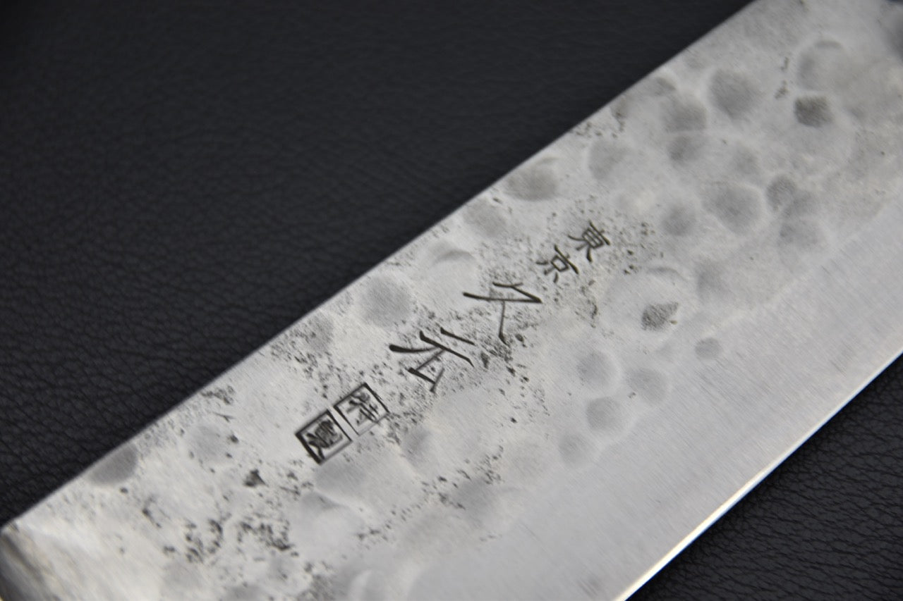 Gyuto Shirogami #1 tsuchime — vue d'ensemble, couteau japonais, manche Pakka