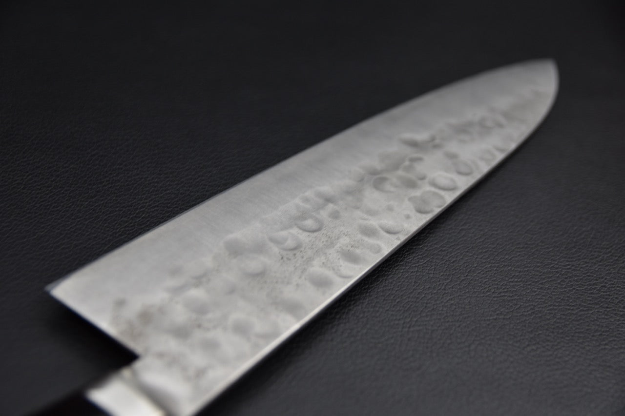 Gyuto 240 mm Shirogami #1 — vue du tranchant et de la pointe, couteau japonais