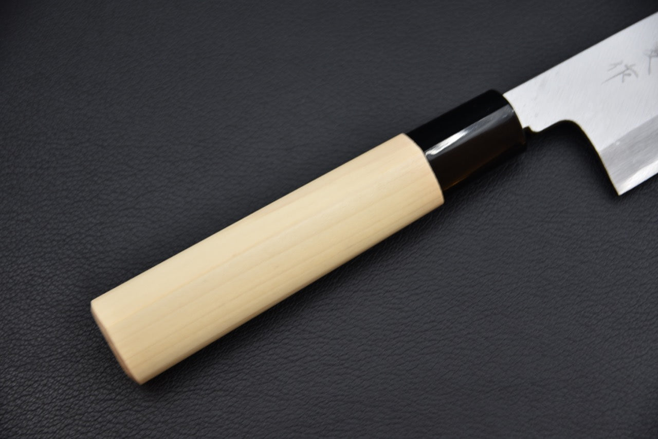 morihei-yoshitomo-funayuki-shirogami-3-180mm-peuplier_6.jpeg,Morihei Yoshitomo Funayuki Shirogami #3 180mm Peuplier - vue 6
