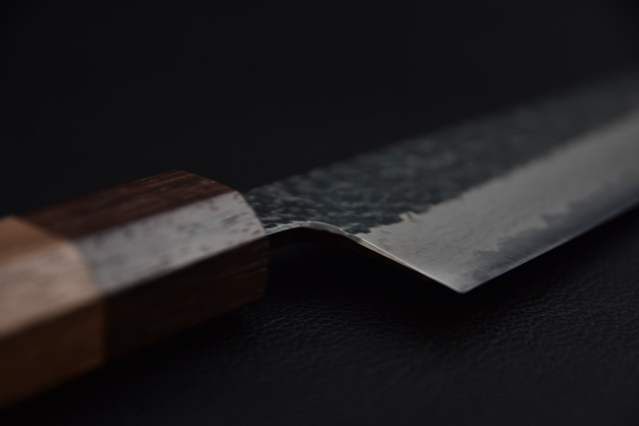 Couteau japonais bunka Aogami #2 — vue du dos de lame