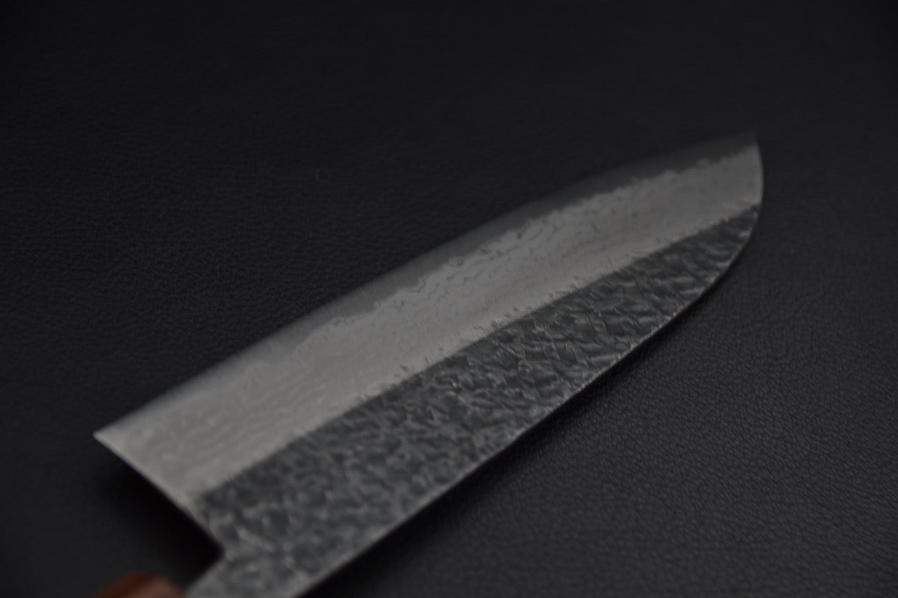 Jonction lame et manche wa en noyer, santoku couteau japonais Aogami #2