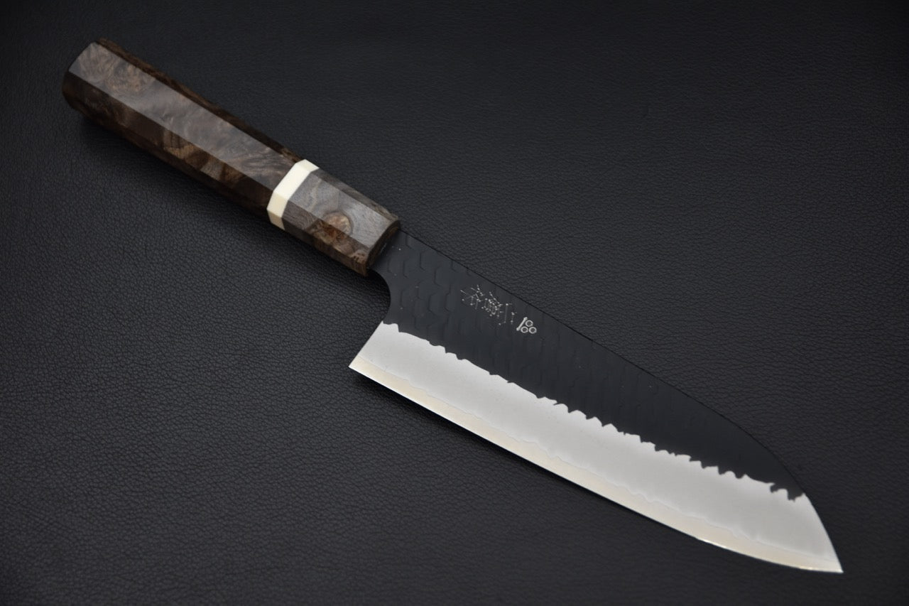 Nigara Hamono SG2 Santoku Tsuchime Kurouchi Bouleau