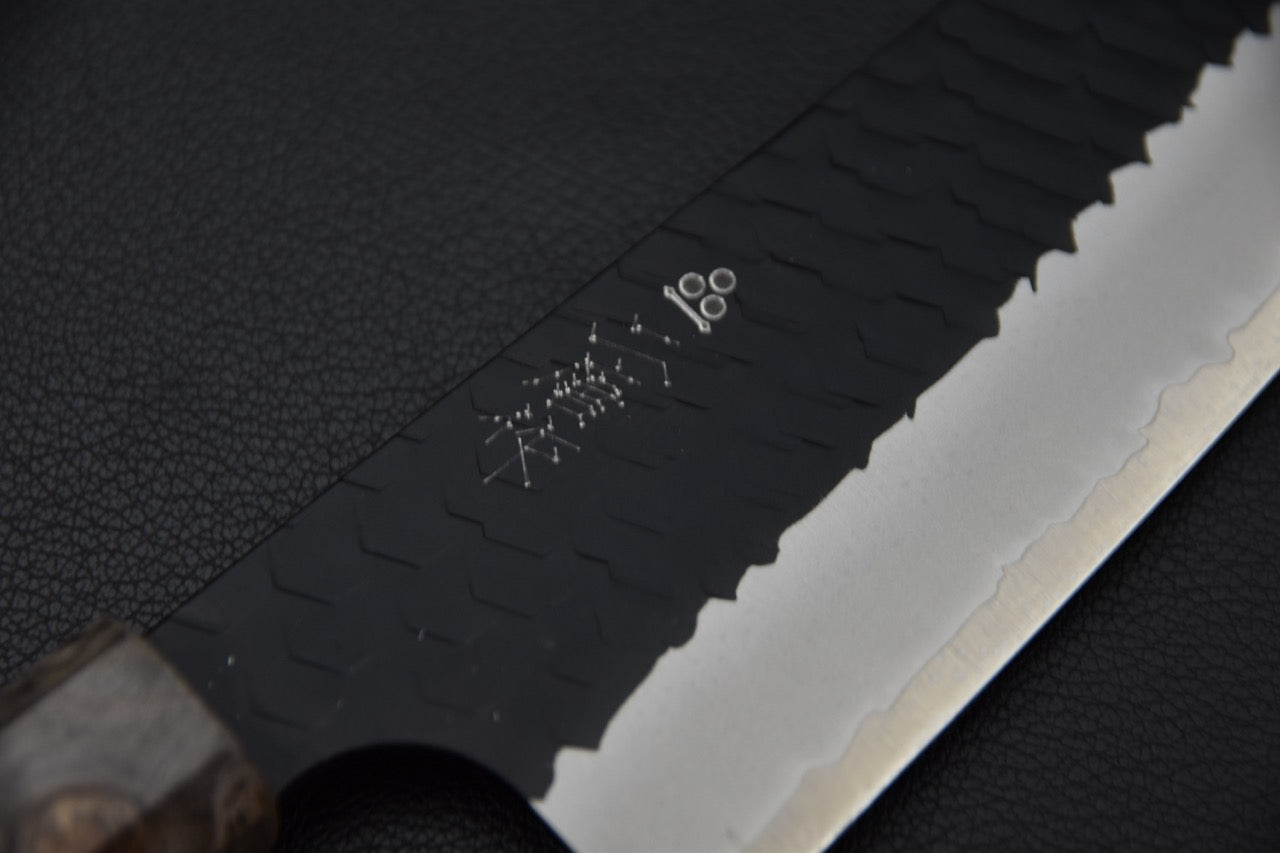 Nigara Hamono SG2 Santoku Tsuchime Kurouchi Bouleau