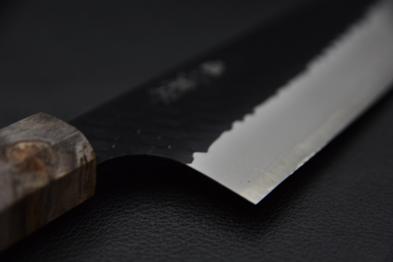 Nigara Hamono SG2 Santoku Tsuchime Kurouchi Bouleau