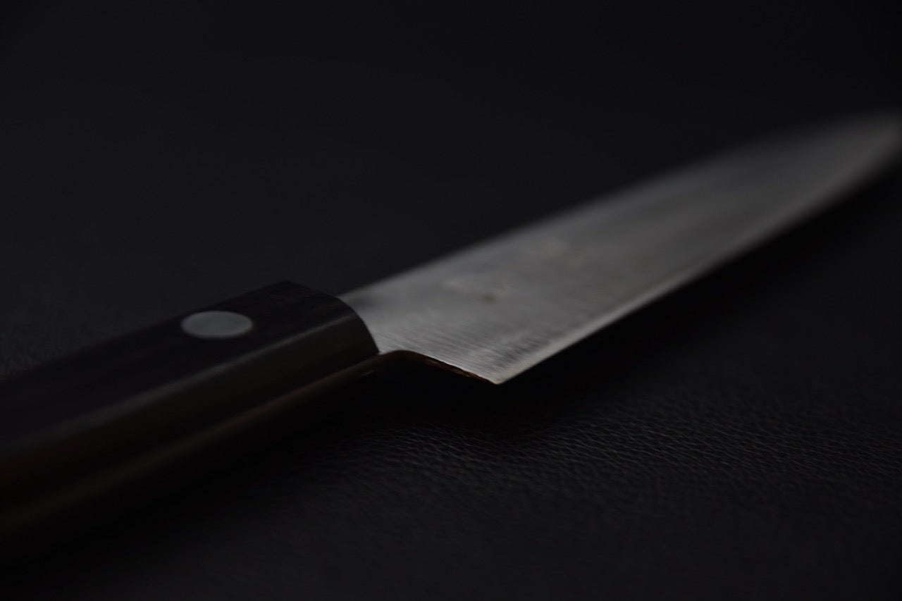 Petty 120 mm couteau japonais — vue de dessus lame et manche