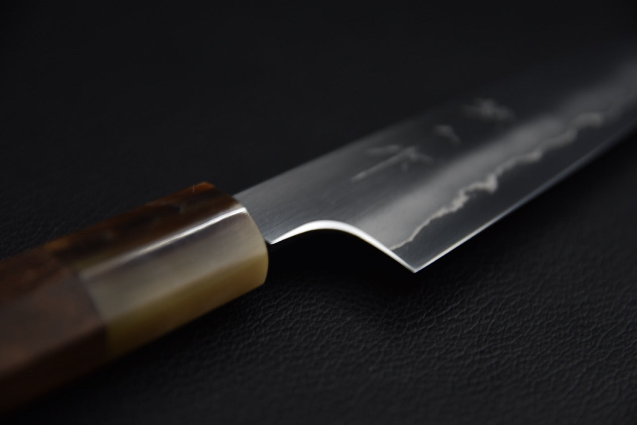 Tetsujin petty 135 mm — détail de la jonction virole et talon de lame