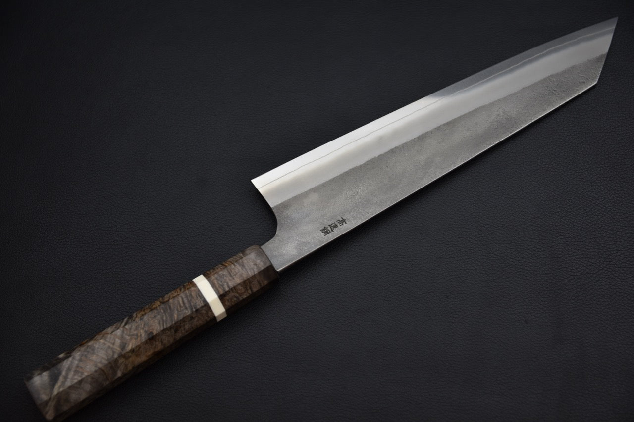 Couteau japonais kiritsuke 240 mm, finition nashiji sur la lame