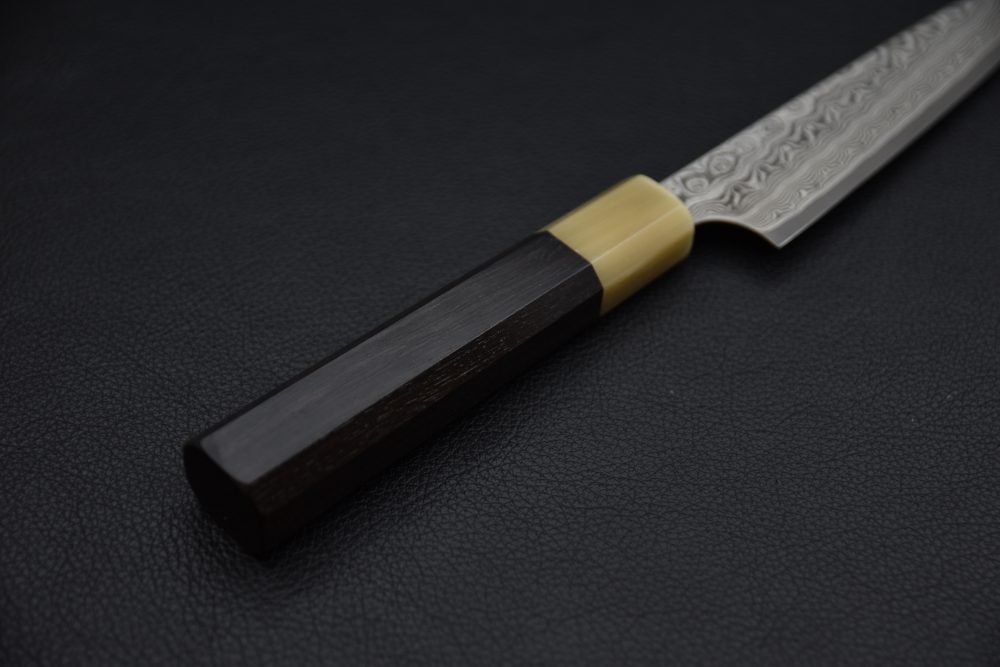 Nigara Hamono SG2 Damascus Anmon Petty 150mm Ébène