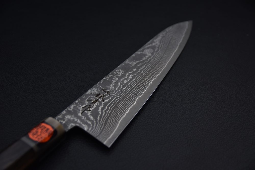 Tanaka Shigeki SG2 Black Damascus Gyuto 240mm Ébène