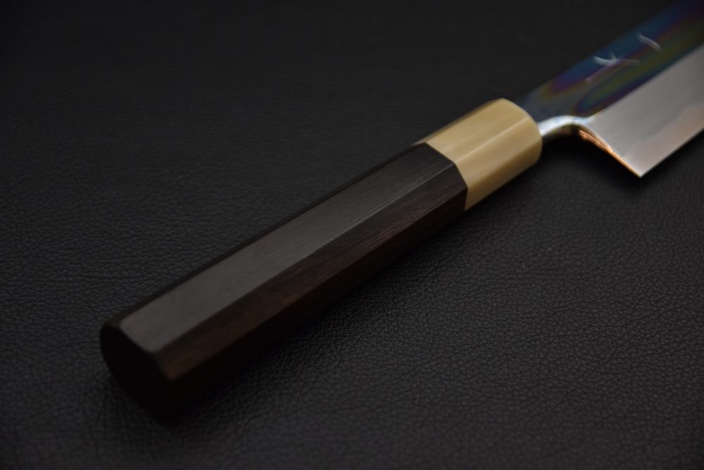 Hitohira Tanaka Mosuke Aogami #1 Kiritsuke 240mm Ebony Mirror Polish