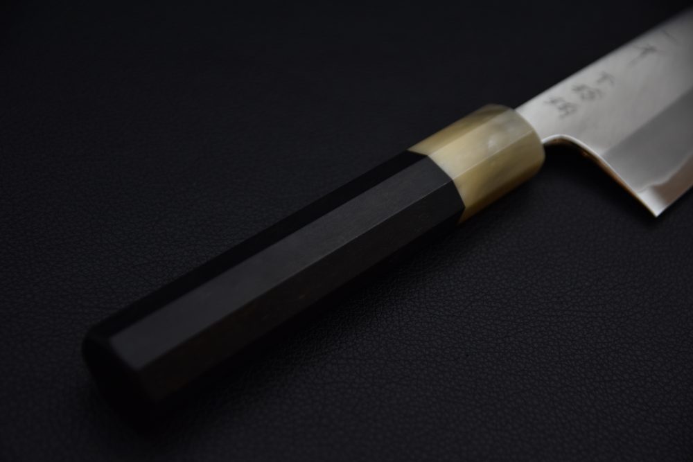 Hitohira Tanaka Kyuzo Aogami #1 Stainless Clad Gyuto 240mm Taihei Ébène