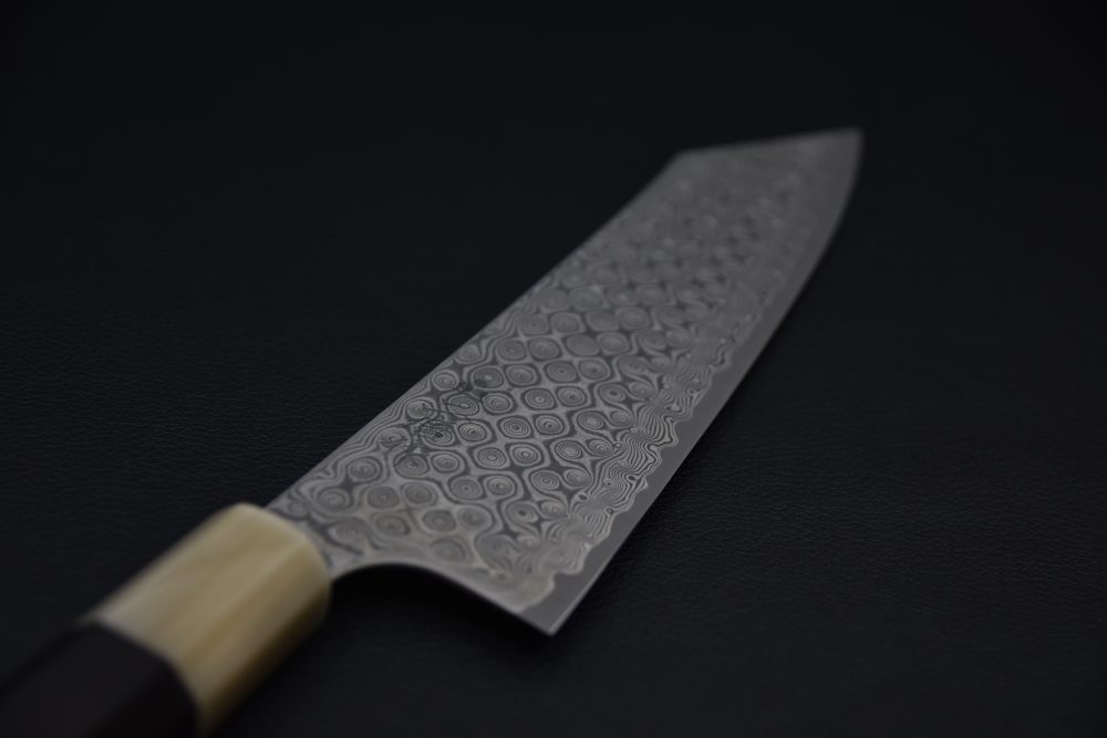 Nigara Hamono SG2 Anmon Damascus Kiritsuke Gyuto 210mm Ébène