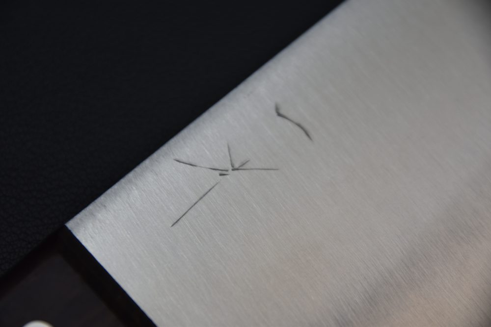 Hitohira Nihonko Carbon Chinese Cleaver 220mm Rosewood