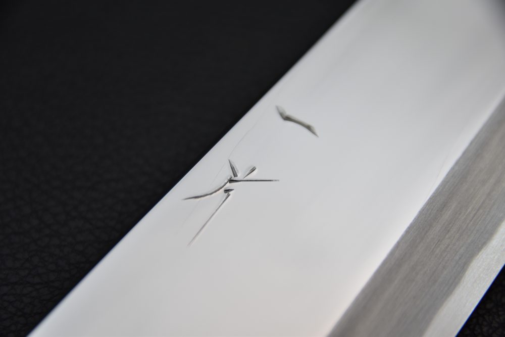 Hitohira Tanaka Mosuke Aogami #1 Mioroshi Deba 240mm Ebony