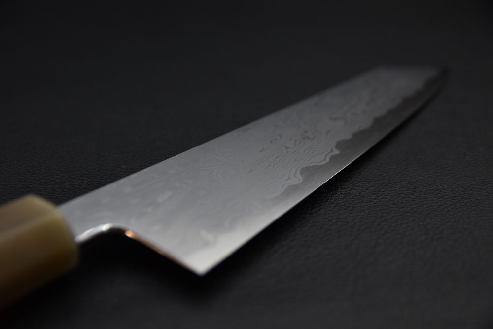 Nakagawa Uchihamono Aogami #1 Suminagashi Kiritsuke Gyuto 240mm Ébène