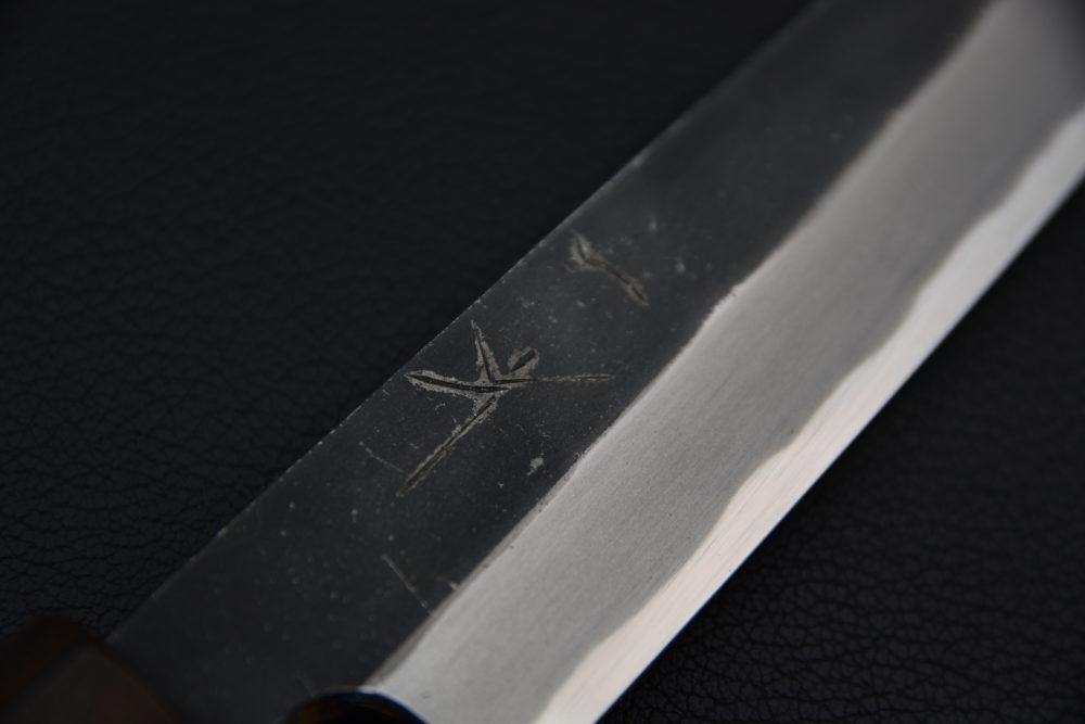 Hitohira Togashi Shirogami #2 Kurouchi Petty 165mm Tagayasan