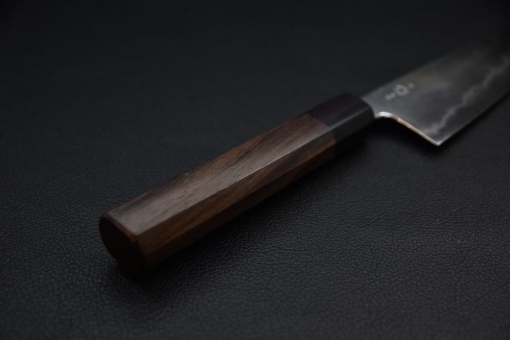 Takada no Hamono Aogami #1 Suiboku Santoku 180mm Rosewood