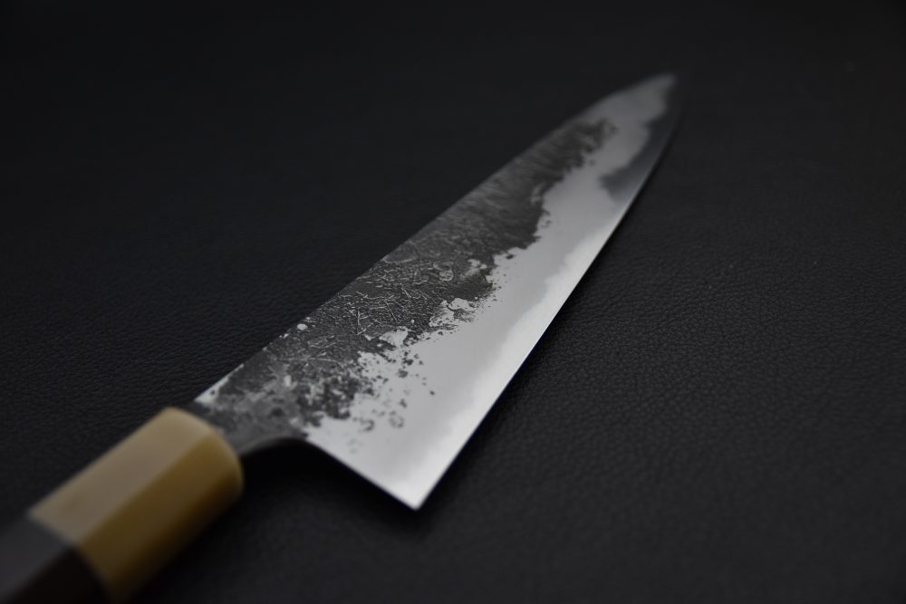 Mazaki Hamono Shirogami #2 Kuro Nashiji Gyuto 210mm Ébène
