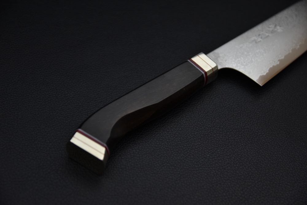 Hitohira Imojiya TH Damascus Santoku 180mm Fusion Tagayasan