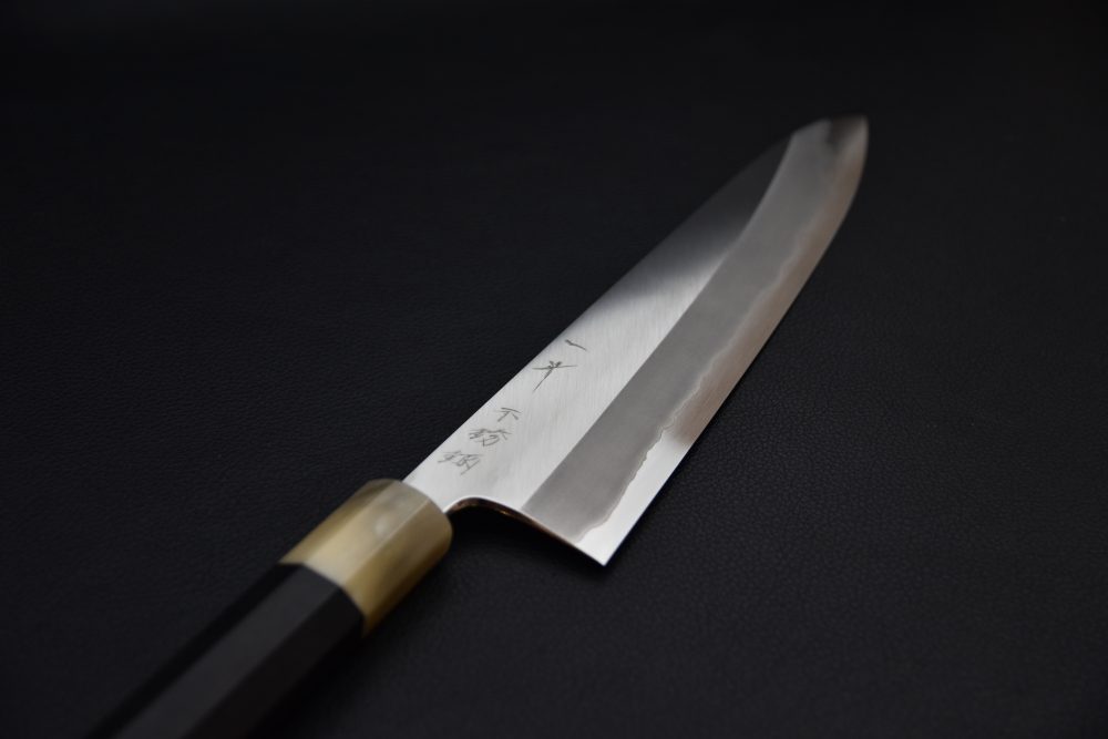 Hitohira Tanaka Kyuzo Aogami #1 Stainless Clad Gyuto 240mm Taihei Ébène
