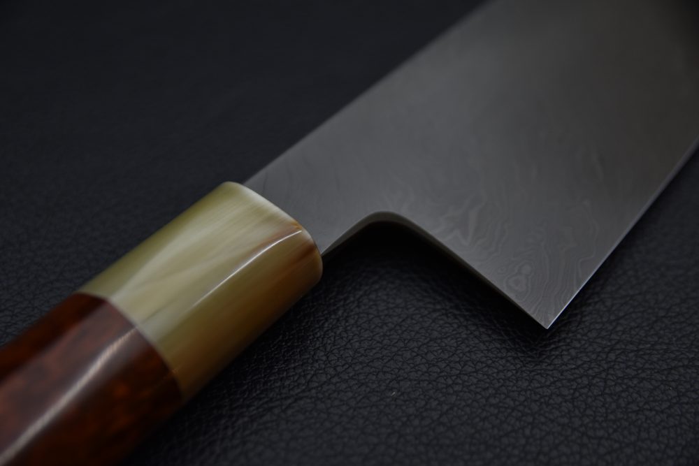 Shoichi Hashimoto Black Damascus Coreless Gyuto 240mm Snakewood