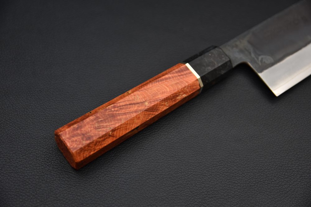 Yoshida Hamono HAP 40 Nakiri 165mm Kurouchi Loupe D'érable (Rouge)