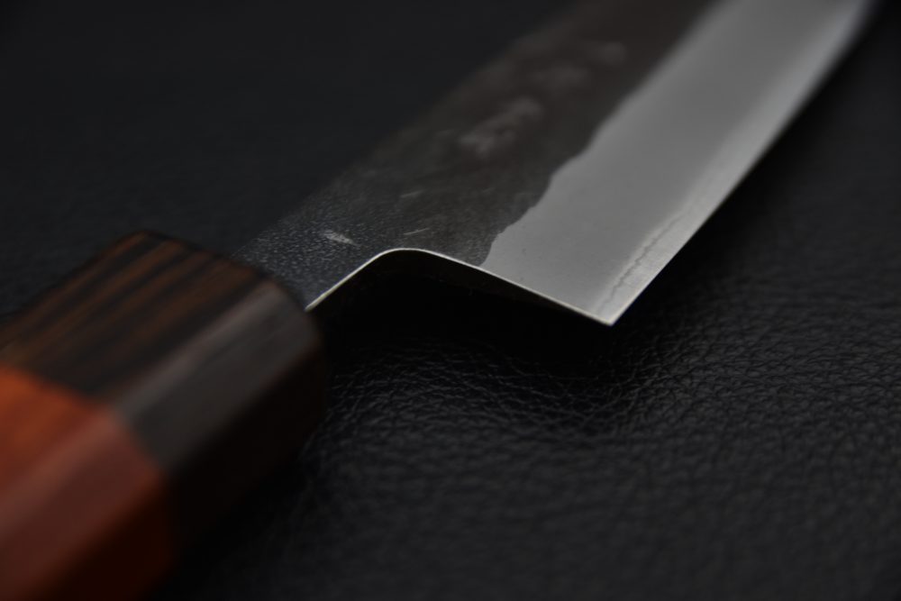 Hitohira TD Aogami #2 Stainless Clad Kurouchi Petty 135mm Padauk