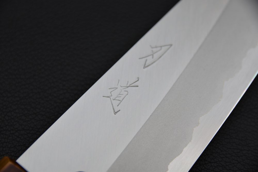 Hado Junpaku Shirogami #1 Stainless Clad Ko Bunka 135mm Chêne Laqué