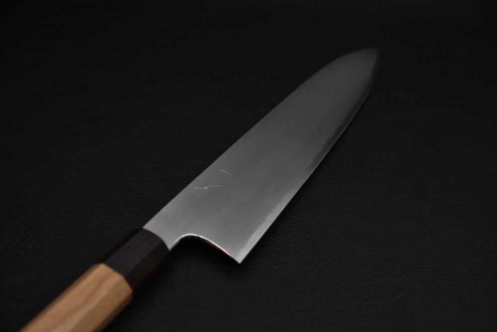 Hitohira Gorobei Rikichi Aogami #2 Kasumi Gyuto 240mm Cerisier