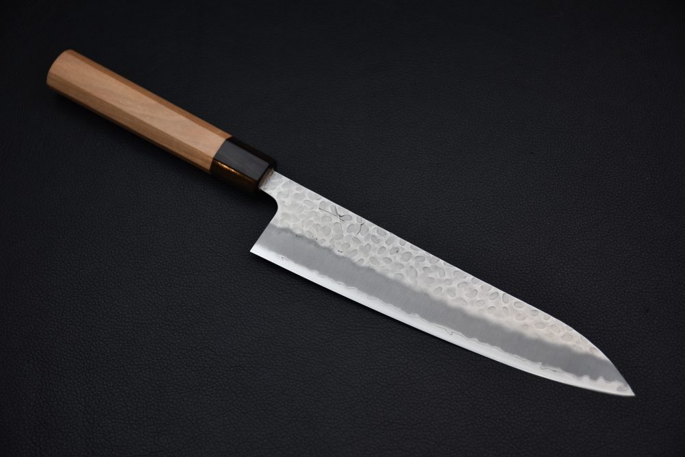 Hitohira Futana SB Migaki Tsuchime Gyuto 210mm Cerisier