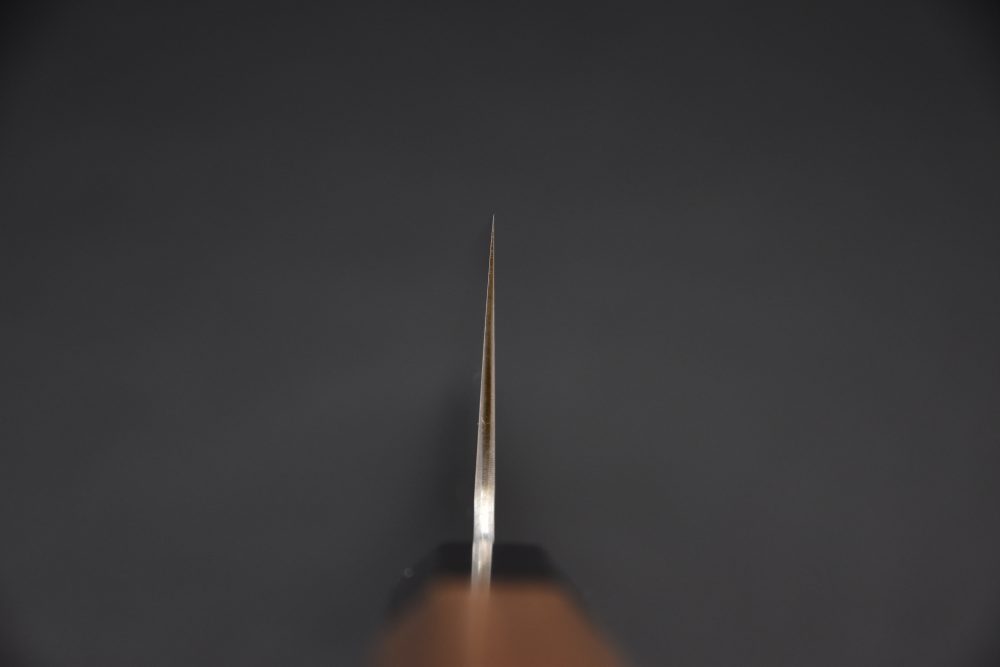 Hatsukokoro Inazuma Aogami Super Damascus Kurouchi Santoku 170mm Noyer